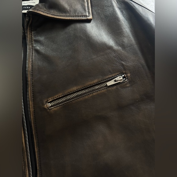 Reformation Veda Marco leather oversized jacket xs pit stop - Picture 7 of 8